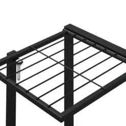 Växtställ i svart järn - Hållbar och stabil hylla för växter | Storlek: 94,5x25x89 cm