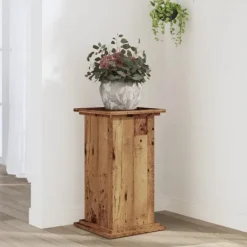 vidaXL Växtställ åldrat trä 33x33x60 cm konstruerat trä
