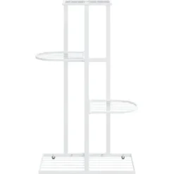Outlet Växtställ med 4 hyllor 43x22x76 cm vit metall - Växtställ - Växt Ställ - Home & Living Växtställ