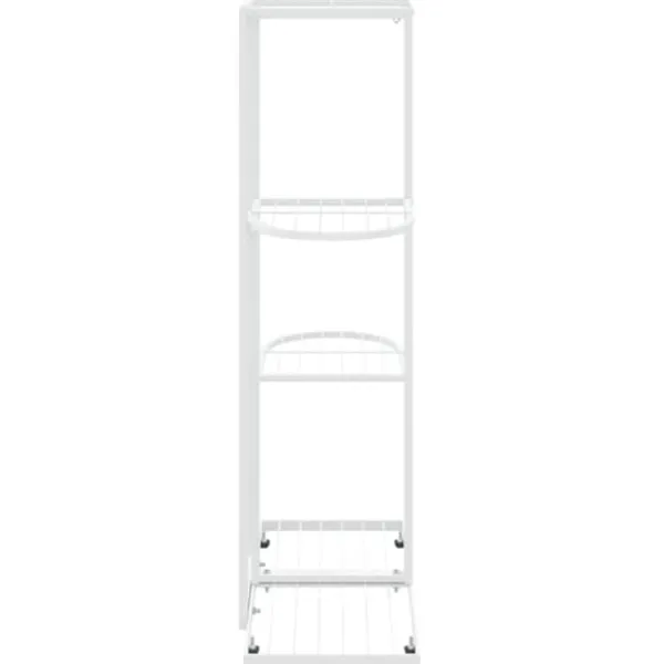 Outlet Växtställ med 4 hyllor 43x22x76 cm vit metall - Växtställ - Växt Ställ - Home & Living Växtställ
