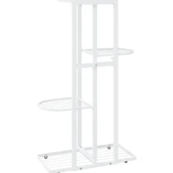 Outlet Växtställ med 4 hyllor 43x22x76 cm vit metall - Växtställ - Växt Ställ - Home & Living Växtställ