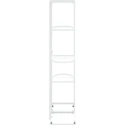 Hot Växtställ med 5 hyllor 43x22x98 cm vit metall Växtställ