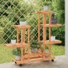 Discount Växtställ med hjul 95x25x101 cm massiv furu Växtställ