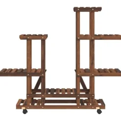 Discount Växtställ med hjul 95x25x101 cm massiv furu - Växtstöd - Klätterstöd - Home & Living Växtställ