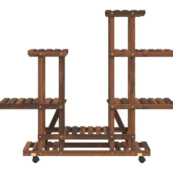 Discount Växtställ med hjul 95x25x101 cm massiv furu - Växtstöd - Klätterstöd - Home & Living Växtställ