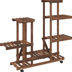 Discount Växtställ med hjul 95x25x101 cm massiv furu - Växtstöd - Klätterstöd - Home & Living Växtställ