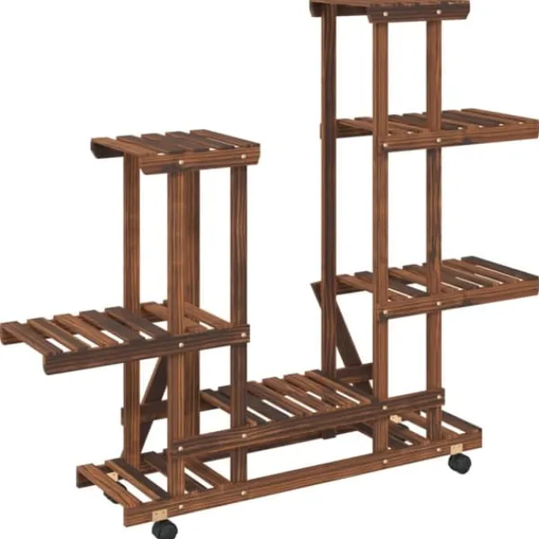 Discount Växtställ med hjul 95x25x101 cm massiv furu - Växtstöd - Klätterstöd - Home & Living Växtställ
