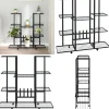 Discount Växtställ på hjul 94,5x24,5x91,5 cm svart järn - Blomställ - Växtställ - Home & Living Växtställ