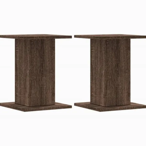 Växtställ 2-pack - Hållbart konstruerat trä | Färg: Brun | Storlek: 30x30x40 cm