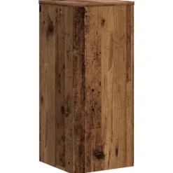 Hot Växtställ 2-pack av konstruerat trä - Perfekt för inomhusbruk | Storlek: 30x30x70 cm | Färg: Åldrat trä Växtställ