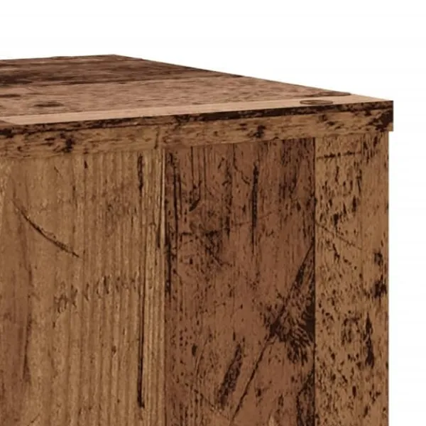 Hot Växtställ 2-pack av konstruerat trä - Perfekt för inomhusbruk | Storlek: 30x30x70 cm | Färg: Åldrat trä Växtställ