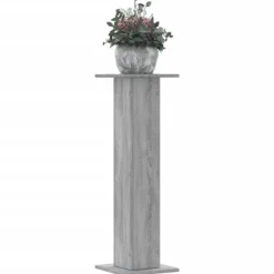 Växtställ 2-pack i grå sonoma - Hållbart konstruerat trä | Storlek: 30x30x95 cm