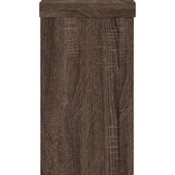 Clearance Växtställ 2-pack i konstruerat trä - Stabilt och stilrent | Färg: Brun | Storlek: 10x10x18 cm Växtställ