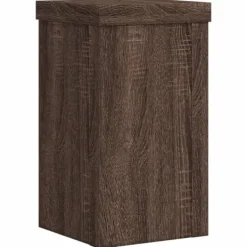 Clearance Växtställ 2-pack i konstruerat trä - Stabilt och stilrent | Färg: Brun | Storlek: 10x10x18 cm Växtställ