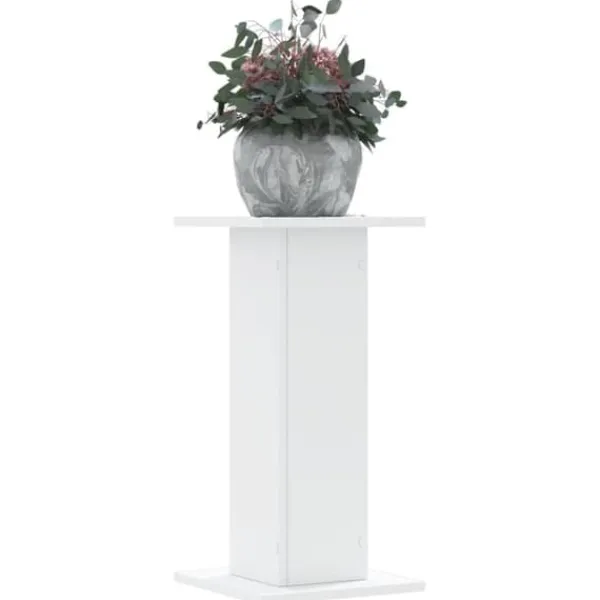 Växtställ 2-pack i konstruerat trä | Stabil och hållbar | Färg: Vit | Storlek: 30x30x60 cm