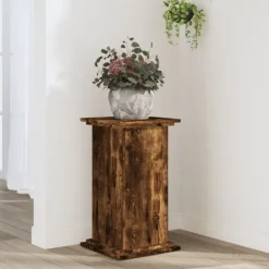 vidaXL Växtställ rökfärgad ek 33x33x60 cm konstruerat trä