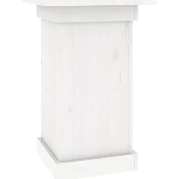 vidaXL Växtställ vit 40x40x60 cm massiv furu