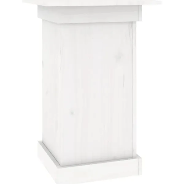 Outlet Växtställ vit 40x40x60 cm massiv furu Växtställ