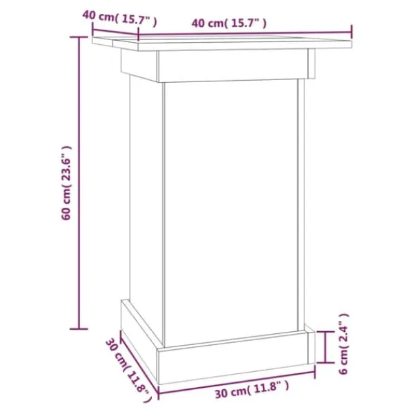 Växtställ 40x40x60 cm massiv furu - Växtställ - Växt Ställ - Home & Living Växtställ