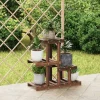 vidaXL Växtställ 58x25x51 cm massivt granträ