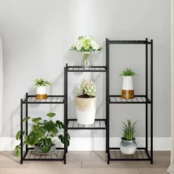 Discount Växtställ 83x25x80 cm svart järn Växtställ