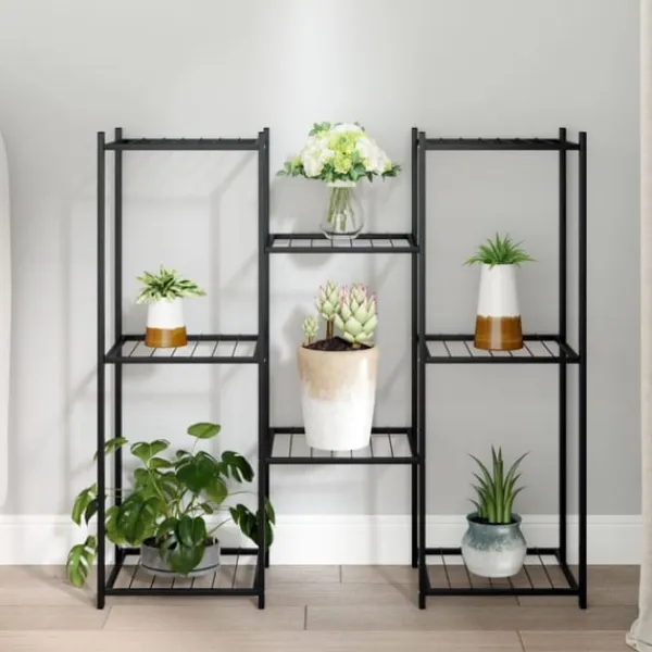 Hot Växtställ 83x25x80 cm svart järn Växtställ