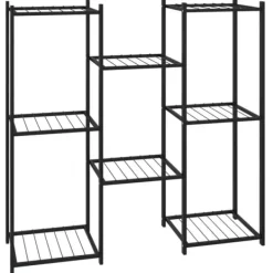 vidaXL Växtställ 83x25x80 cm svart järn