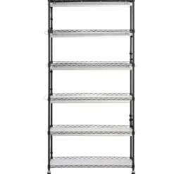 Växtställning med växtlampa 180W, 6 Eters, inomhus växtskåp, justerbar ljusstyrka, modern design för inomhusplantering