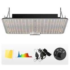 400W kvantbräda LED odlingsväxtljus, fullspektrum, låg energiförbrukning/värme/ljud, för alla tillväxtstadier, enkel installation/justering