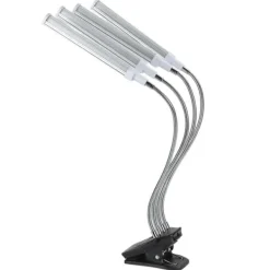 Best 96W LED Grow Lamp LCD Display 4 Head 360° Justerbar Silver Plant Grow Light för växthus 100‑240VUK Plugg Kit För Växt- & Örtplantering