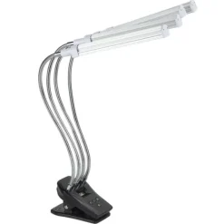 Best 96W LED Grow Lamp LCD Display 4 Head 360° Justerbar Silver Plant Grow Light för växthus 100‑240VUK Plugg Kit För Växt- & Örtplantering