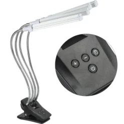 Best 96W LED Grow Lamp LCD Display 4 Head 360° Justerbar Silver Plant Grow Light för växthus 100‑240VUK Plugg Kit För Växt- & Örtplantering