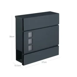 Wall Letterbox - Letterbox - Med tidningsbox - med Lock - Anthriciet