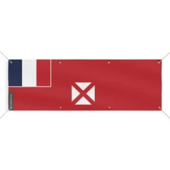 Wallis och Futuna flaggbanner 8 öljetter 90x270 cm