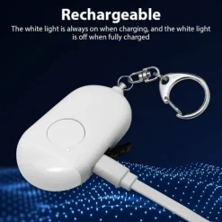 WiFi Personligt Säkerhetslarm med Fjärrnotifikation, 130dB Hög Siren och LED-Lampa