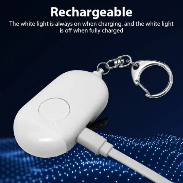 WiFi Personligt Säkerhetslarm med Fjärrnotifikation, 130dB Hög Siren och LED-Lampa