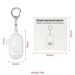 WiFi Personligt Säkerhetslarm med Fjärrnotifikation, 130dB Hög Siren och LED-Lampa