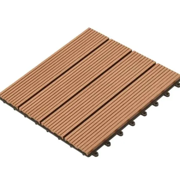 Sale WPC Klickgolv 11-pack - Vattenavvisande Träplaster | Färg: Brun | Storlek: 30x30 cm Trädgårdsprydnader