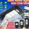 60W/120W/180W (60/120/180LED) 6500K Solpanel Gatubelysning IP66 Vattentät +4 lägen + Fjärrkontroll, Utomhus Trädgård Gatuvägglampa Säkerhetsbelysning | CDON Säkerhetslampor