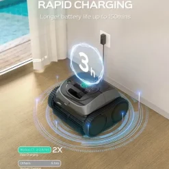 Outlet WYBOT C1 sladdlös robotdammsugare för pooler - 150 min drifttid - 2642GPH sug - Bluetooth/appkontroll - för pooler upp till 150 m² Pool- & Spatillbehör