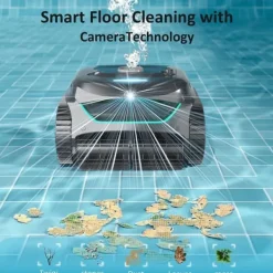 Hot WYBOT C2 Vision Robotic Pool Cleaner - Smart Vision Navigation - 180min Runtime - 8 Cleaning Modes - For Pools up to 180㎡ Pool- & Spatillbehör