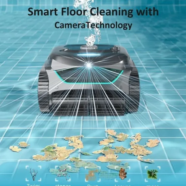 Hot WYBOT C2 Vision Robotic Pool Cleaner - Smart Vision Navigation - 180min Runtime - 8 Cleaning Modes - For Pools up to 180㎡ Pool- & Spatillbehör