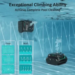 Hot WYBOT C2 Vision Robotic Pool Cleaner - Smart Vision Navigation - 180min Runtime - 8 Cleaning Modes - For Pools up to 180㎡ Pool- & Spatillbehör