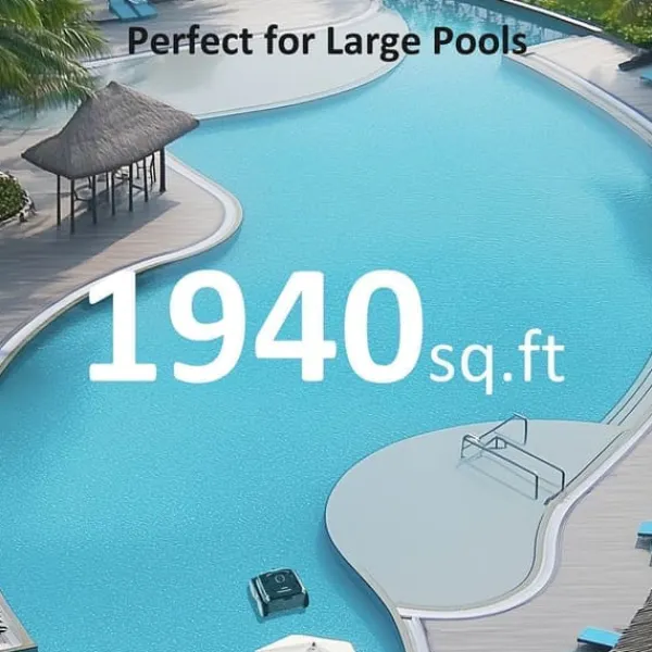 Hot WYBOT C2 Vision Robotic Pool Cleaner - Smart Vision Navigation - 180min Runtime - 8 Cleaning Modes - For Pools up to 180㎡ Pool- & Spatillbehör