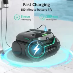Hot WYBOT C2 Vision Robotic Pool Cleaner - Smart Vision Navigation - 180min Runtime - 8 Cleaning Modes - For Pools up to 180㎡ Pool- & Spatillbehör