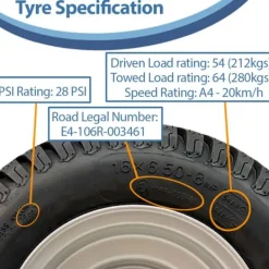 Clearance 16x6.50-8 Gräsdäck på fälgar med kullager Gräsklippare Quad ATV (uppsättning av 2) Trädgårdsmaskiner
