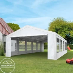 3x6 m partytält TOOLPORT marquee PE 350 N vit