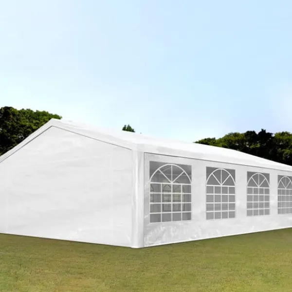 Hot 5x8 m partytält TOOLPORT marquee PE 350 N vit Tält & Lusthus