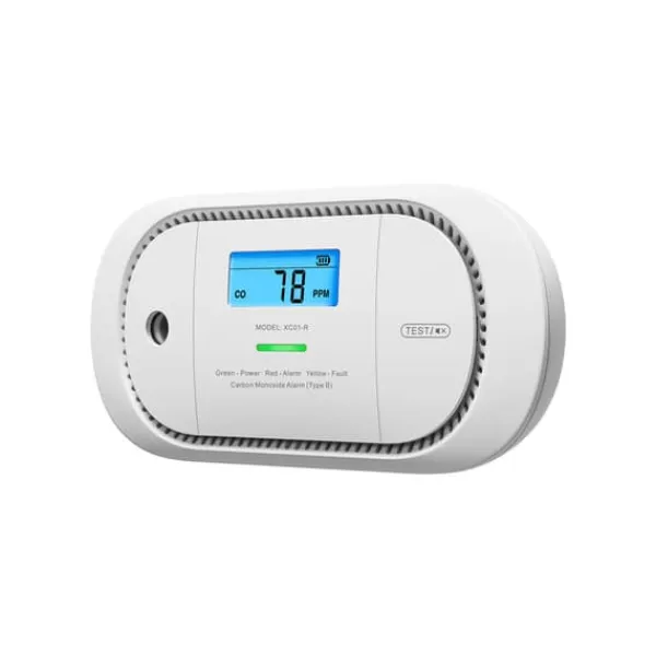 Online X-Sense XC01-R kolmonoxiddetektor med utbytbart batteri och LCD-display Rök- & Koloxiddetektorer