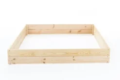 Sale 120x120x18 cm Hållbar Fyrkantig Trädgårdsbädd med Markduk för Självhushållning Planteringsbänkar